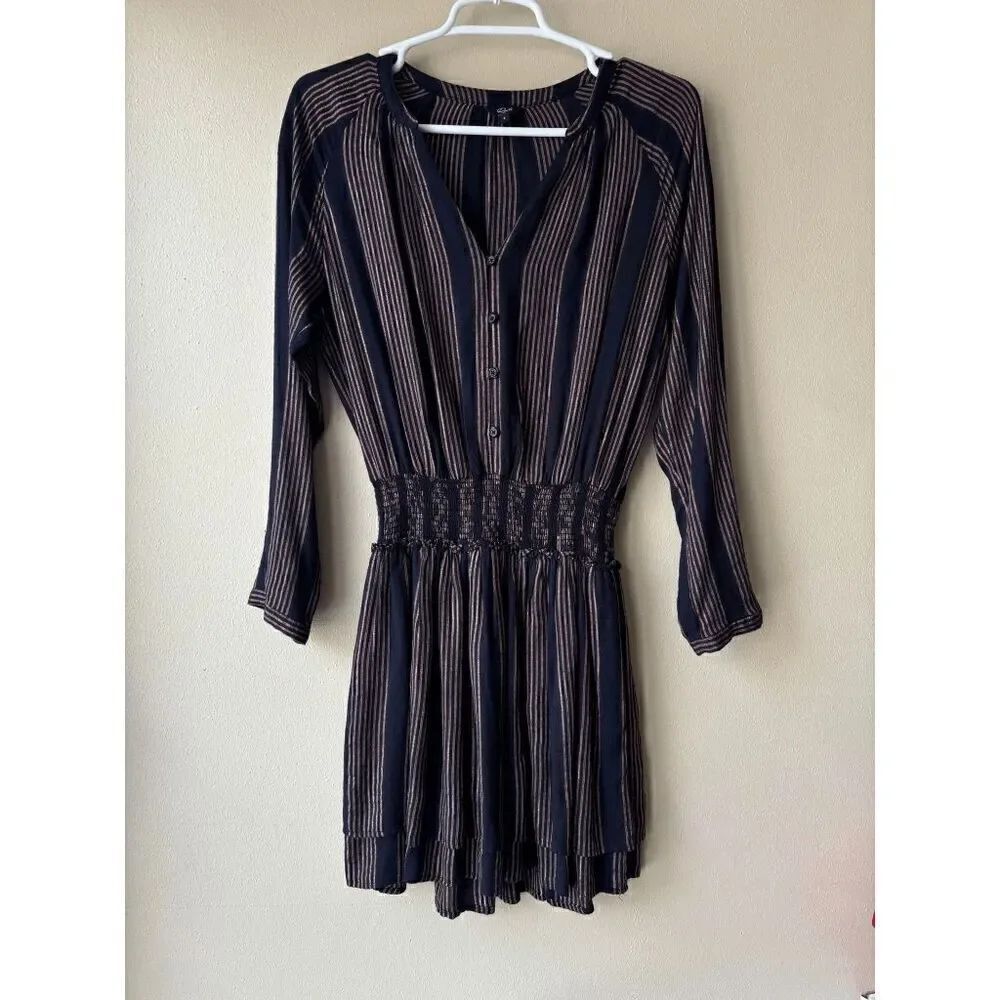 Rails Jasmine Midas Stripe Mini Dress Size Small